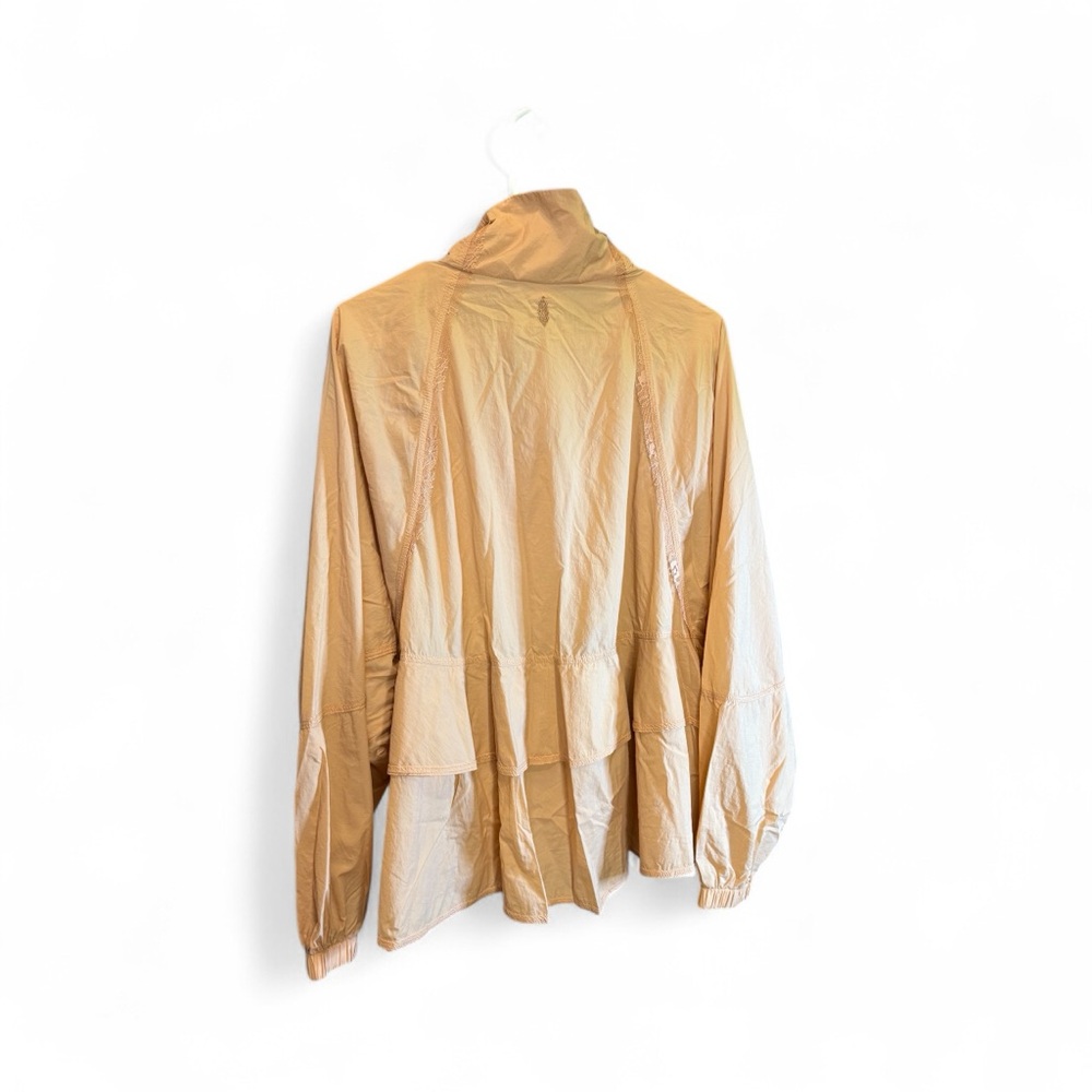 FP Movement by Free People Namaslay Tiered Lace Detail Peach Utility Jacket - Picture 4 of 5